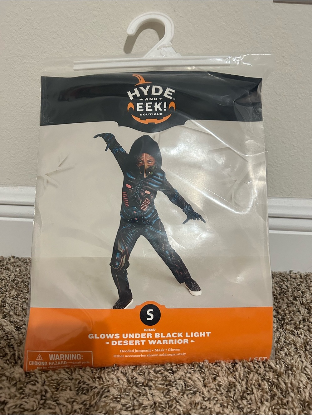 Hyde & Eek! Kids' Desert Warrior Halloween Costume - Black with Neon Accents
